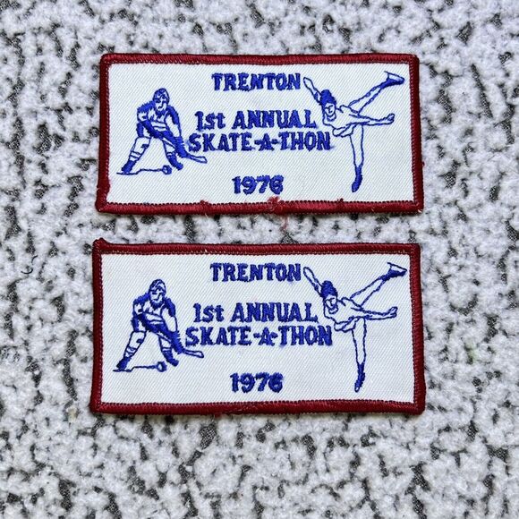 VTG New Jersey TRENTON PARKS & RECREATION Ice Figure Skating 9 Patch Lot Skate - Picture 6 of 11